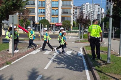İlkadım’da çocuklar öğreniyor, trafik bilinci gelişiyor
