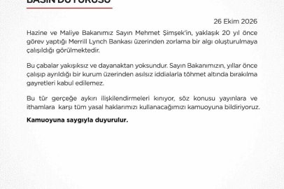 Bakan Şimşek’e yönelik iddialara ilişkin Hazine ve Maliye Bakanlığından yalanlama

