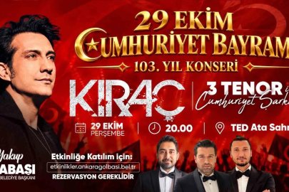Gölbaşı’nda Cumhuriyet coşkusu Kıraç konseri ve Cumhuriyet şarkılarıyla yaşanacak
