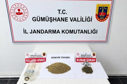 Gümüşhane’de durdurulan araçta uyuşturucu ve kenevir tohumu ele geçirildi

