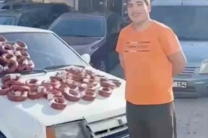 Eskişehir’de otomobilini 100 kilo dana sucuğuyla takas etti
