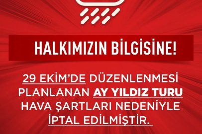 Kocasinan Belediyesinin Ay Yıldız Turuna hava engeli
