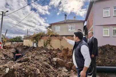 Hisarcık Kaymakamı Atam’dan Alınören köyü’nde altyapı incelemesi
