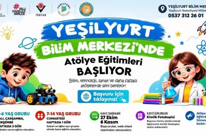 Yeşilyurt Bilim Merkezi’nde atölye eğitimleri için kayıtlar başladı
