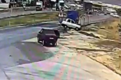Gaziantep’te kontrolden çıkan araç menfeze uçtu: 2 kişinin yaralandığı kaza kamerada
