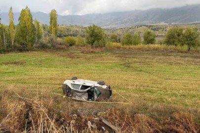 Otomobil şarampole devrildi: 2 yaralı
