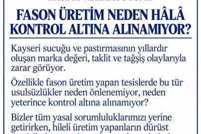 Fason sucukçulara tepki
