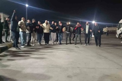 Kapıkule ve Hamzabeyli’de tır sürücülerinden eylem
