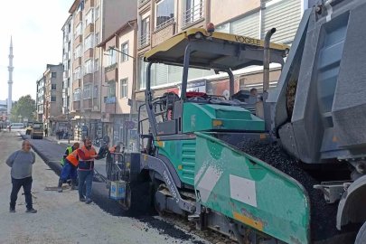 Havza’da asfalt çalışması
