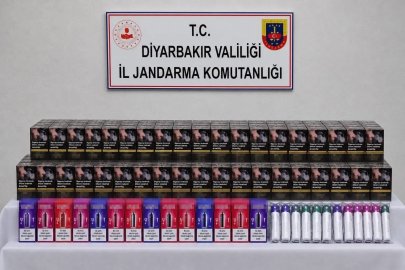 Jandarma ekiplerinin çalışmalarında gümrük kaçağı ürünler ele geçirildi
