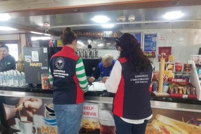 Çanakkale’de gıda işletmeleri bulunan deniz araçlarına denetim
