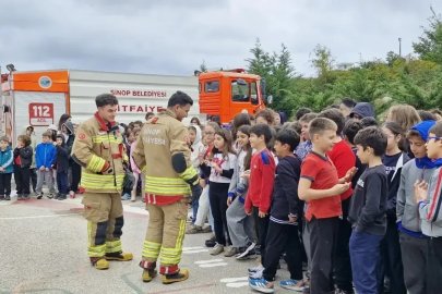 Sinop’ta öğrencilere yangın eğitimi
