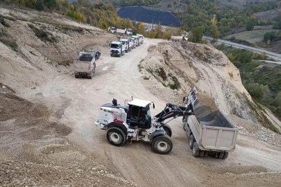 Alçakbel köyünde stabilize yol çalışması tamamlandı
