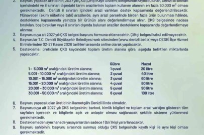 Denizli Büyükşehir Belediyesinden çiftçilere mazot ve gübre desteği
